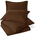 Sofrito Duvet/Comforter Cover Set - (Single - 61"x91" - inches) with 1 Pillow Cover (18"x28" - inches)- Coffee Brown