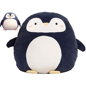 soft flat penguin plush hugging pillow cute navy blue penguin stuffed animal plushies toys kids anime cushion for birthday valentine39s day christmas165 inch