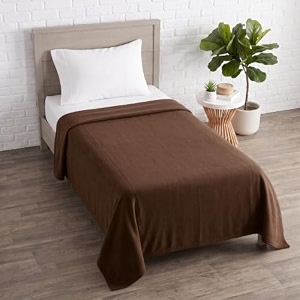 soft fleece blanket for single bed mild winter traveling blanket warm bedsheets all seasons blanket micro mink  lightweight single bed blanket for home 150220 cm brown