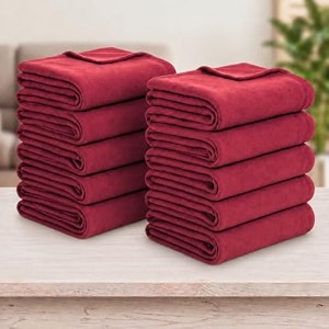 soft fleece blanket for single bed mild winter traveling blanket warm bedsheets all seasons blanket micro mink  lightweight single bed blanket for home 150220 cm maroon - set of 10