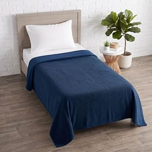 soft fleece blanket for single bed mild winter traveling blanket warm bedsheets all seasons blanket micro mink  lightweight single bed blanket for home 150220 cm blue