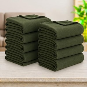 soft fleece blanket for single bed mild winter traveling blanket warm bedsheets all seasons blanket micro mink  lightweight single bed blanket for home 150220 cm green - set of 8