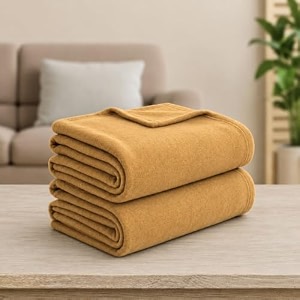 soft fleece blanket for single bed mild winter traveling blanket warm bedsheets all seasons blanket micro mink  lightweight single bed blanket for home 150220 cm beige - set of 2