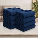Soft Fleece Blanket for Single Bed, Mild Winter, Traveling Blanket, Warm Bedsheets, All Seasons Blanket, Micro Mink | Lightweight Single Bed Blanket for Home, 150×220 cm (Blue - Set of 8)