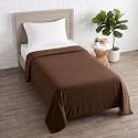 Soft Fleece Blanket for Single Bed, Mild Winter, Traveling Blanket, Warm Bedsheets, All Seasons Blanket, Micro Mink | Lightweight Single Bed Blanket for Home, 150×220 cm (Brown)