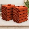 Soft Fleece Blanket for Single Bed, Mild Winter, Traveling Blanket, Warm Bedsheets, All Seasons Blanket, Micro Mink | Lightweight Single Bed Blanket for Home, 150×220 cm (Rust - Set of 10)