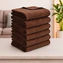 Soft Fleece Blanket for Single Bed, Mild Winter, Traveling Blanket, Warm Bedsheets, All Seasons Blanket, Micro Mink | Lightweight Single Bed Blanket for Home, 150×220 cm (Brown - Set of 6)