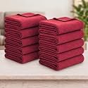 Soft Fleece Blanket for Single Bed, Mild Winter, Traveling Blanket, Warm Bedsheets, All Seasons Blanket, Micro Mink | Lightweight Single Bed Blanket for Home, 150×220 cm (Maroon - Set of 10)