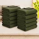 Soft Fleece Blanket for Single Bed, Mild Winter, Traveling Blanket, Warm Bedsheets, All Seasons Blanket, Micro Mink | Lightweight Single Bed Blanket for Home, 150×220 cm (Green - Set of 10)