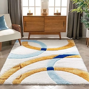 Soft Fluffy Shag Area Rectangular Shape Rugs