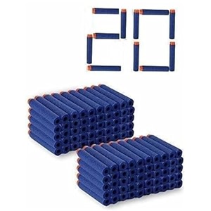soft foam darts bullets compatible for all types of hot fire blaze gunsnerf guns- high end quality round head 20 blue