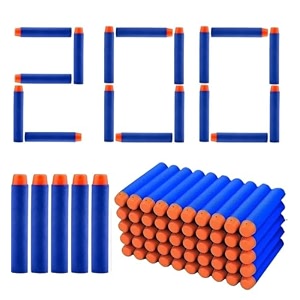 soft foam darts bullets compatible for all types of hot fire blaze gunsnerf guns- high end quality round head 200