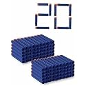 Soft Foam Darts Bullets Compatible for All Types of Hot Fire Blaze Guns/Nerf Guns- High End Quality (Round Head, 20), Blue