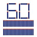 Soft Foam Darts Bullets Compatible for All Types of Hot Fire Blaze Guns/Nerf Guns- High End Quality (Round Head, 60)