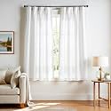 jinchan Blue Floral Linen Curtains for Living