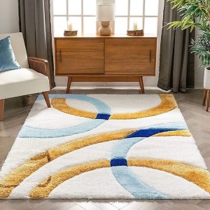 Soft Modern Shag Area Rugs Fluffy Living