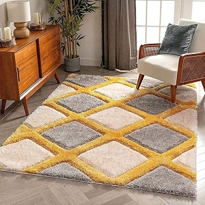 Soft Modern Shag Area Rugs Fluffy Living