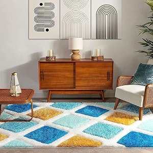 Soft Modern Shag Area Rugs Fluffy Living
