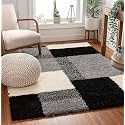 Soft Modern Shag Area Rugs Fluffy Living