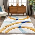 Soft Modern Shag Area Rugs Fluffy Living