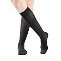 Soft Opaque 15-20 mmHg Closed Toe Knee High Sock Size: Medium Short (MS), Color: Black 99