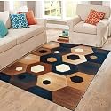 Soft Premium Blue Carpet 5x7 ft Rectangular