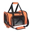 Soft Sided Carrier for Small Medium Cats Dogs,TSA Airline Approved Collapsible Travel Pet Carrier (Medium, Orange)