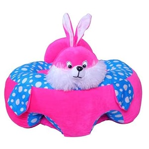 soft toy kids sofa cum bed and chair for comfort soft seat for baby sitting comfortable chair baby toys supporting seat soft plush cushion and chair for kids baby gift - pack of 1 dark pink