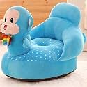 Soft Toy Kids Sofa Cum Bed and Chair for Comfort Soft seat for Baby Sitting Comfortable Chair, Baby Toys Supporting Seat Soft Plush Cushion and Chair for Kids, Baby Gift - Pack of 1 (Sky_Blue)