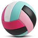 Soft Volleyball Pink Size 5 for Girls Kids Beginners with Pump&Mesh Bag