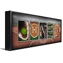 SOFTBALL Custom Photo Name Art | Premium Stretched Canvas | 30”x10"