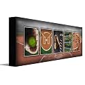 SOFTBALL Custom Photo Name Art | Premium Stretched Canvas | 36”x12"