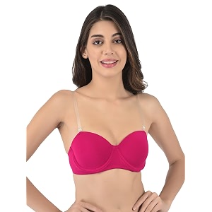 Softline Womens Cotton Rich Padded Wired Demi-Cup