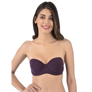 Softline Womens Cotton Rich Padded Wired Demi-Cup