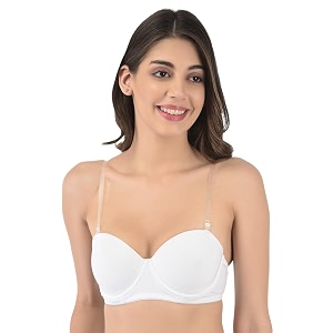 Softline Womens Cotton Rich Padded Wired Demi-Cup