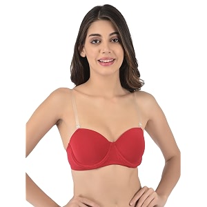 Softline Womens Cotton Rich Padded Wired Demi-Cup