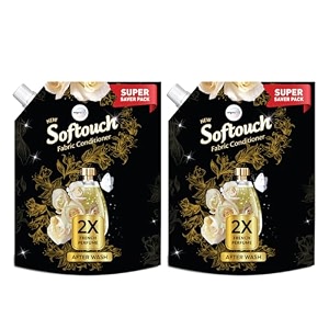 softouch 2x french perfume fabric conditioner 2 litres liquid pack of 2fresh