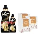 Softouch 2X French Perfume Fabric Conditioner - 800ml + 200ml &amp; Softouch Tissue Paper Napkins 100 pcs. Each- Set of 3 (Multicolour)