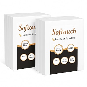 softouch 4 ply tissue paper napkin 40x40 cm 50 pcs each-set of 2