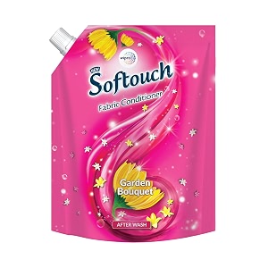 softouch garden bouquet 2l fabric conditioner with encapsulation technology after wash liquid fabric softener with antibacterial protection amp long-lasting jasmine amp fresh roses fragrance