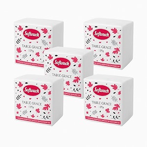softouch tissue paper napkins 100 pcs each- set of 5