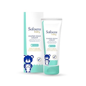 softsens diaper rash cream 50g  for newborn baby with zinc oxide enriched with aloe vera amp shea butter  dermatologically tested  safe for newborns  intense moisturization for soft skin  protects skin barrier gentle care