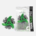 Softspikes Tour Flex Pro Golf Cleats Fast Twist 3.0-18 Replacement Spikes - Green/Charcoal - Also Fits Tri-Lok, Slim-Lok, and Tour Lock Cleat Insert Systems