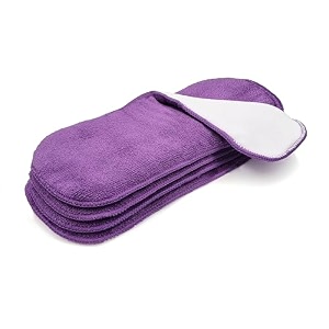 softspun microfiber 4 layer baby pocket diaper inserts pack of 4 large size purple age 4-30 months washable reusable ultra absorbent super soft amp comfortable for babies