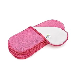 softspun microfiber 4 layer baby pocket diaper inserts pack of 4 small size pink age 0-3 months washable reusable ultra absorbent super soft amp comfortable for babies skin of newborn baby