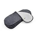 SOFTSPUN Microfiber 4 Layer Baby Pocket Diaper Inserts Pack of 4 Large Size Grey! Age 4-30 Months Washable Reusable Ultra Absorbent Super Soft & Comfortable for Babies Skin of Newborn Baby.