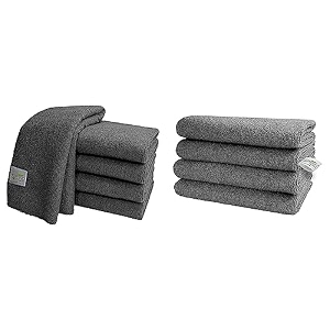 softspun microfiber cloth - 5 pcs - 40x40 cms - 340 gsm grey microfiber cloth - 4 pcs - 30x40 cms - 340 gsm grey