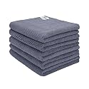 SOFTSPUN Microfiber Cloth - 5 pcs - 40x40 cms - 340 GSM Grey- Thick Lint &amp; Streak-Free Multipurpose Cloths - Automotive Microfibre Towels for Car Bike Cleaning Polishing Washing &amp; Detailing