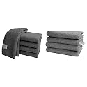 SOFTSPUN Microfiber Cloth - 5 pcs - 40x40 cms - 340 GSM Grey Microfiber Cloth - 4 pcs - 30x40 cms - 340 GSM Grey