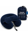 softvibes creations Dark Blue Travel Neck Pillow with Eye Mask, U Shape Pillow(dark blue) Neck Pillow & Eye Shade
